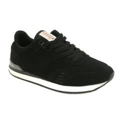 Buty sportowe damskie Cross Jeans czarne II2R4028C. Czarne obuwie sportowe damskie bez wzorów, z jeansu. Za 104.10 zł.