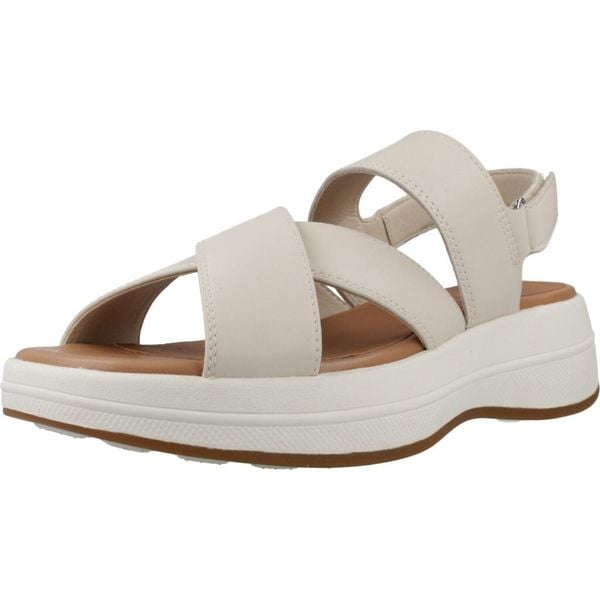 Sandały GEOX D SPHERICA ECUB 3 S Beżowy. Brązowe obuwie sportowe damskie Geox, bez wzorów, z syntetyku, bez obcasa, bez zapięcia. Za 459.99 zł.