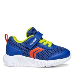 Sneakersy Geox. Niebieskie trampki i tenisówki chłopięce Geox, bez wzorów, bez zapięcia. Za 109.99 zł.
