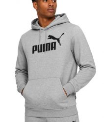 Męska bluza sportowa z kapturem dresowa PUMA ESS Big Logo 586686-03. Czarne bluzy sportowe męskie Puma, m, bez wzorów, z bawełny, z kapturem. Za 149.00 zł.