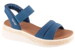 Sandały damskie, Slip-Ins: BOBS Sun Ray. Niebieskie trampki i tenisówki damskie Skechers, bez wzorów, z materiału, sportowe, przed kostkę, bez zapięcia. Za 199.99 zł.