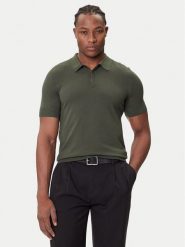 HUGO Polo San Peter-CV 50536672 Zielony Regular Fit. Zielone koszulki polo męskie Hugo, m, bez wzorów, z wiskozy, bez ramiączek. Za 379.99 zł.