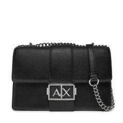 Torebka Armani Exchange. Czarne torebki do ręki damskie Armani Exchange, bez wzorów, wizytowe, bez dodatków. Za 699.99 zł.