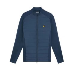Kurtka hybrydowa z pełnym zamkiem Lyle & Scott. Niebieskie kurtki męskie LYLE AND SCOTT, bez wzorów, sportowe, bez kaptura. Za 723.40 zł.