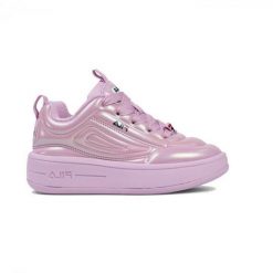 Mini trampki dla dziewczynki Fila Superbubble. Fioletowe trampki i tenisówki dziewczęce Fila, bez wzorów, bez zapięcia. Za 369.99 zł.
