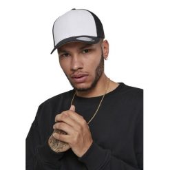 Dwukolorowa Siatkowa Czapka Z Daszkiem. Białe czapki i kapelusze damskie FLEXFIT, bez wzorów. Za 77.99 zł.