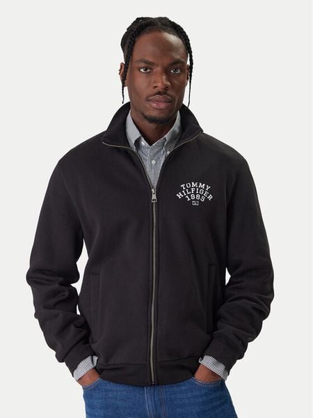 Tommy Hilfiger Bluza Arch Stand MW0MW41425 Czarny Regular Fit. Czarne bluzy męskie Tommy Hilfiger, m, bez wzorów, z bawełny, bez kaptura. Za 489.99 zł.