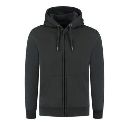 Bluza z kapturem i zamkiem błyskawicznym Superdry Borg. Czarne bluzy męskie Superdry., na zimę, l, z aplikacjami, z bawełny, z kapturem. Za 426.45 zł.