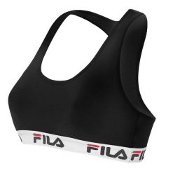 Bawełniany biustonosz damski Fila. Czarne biustonosze Fila, bez wzorów, z bawełny. Za 91.25 zł.
