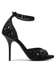 LOVE MOSCHINO Sandały JA16119G0MJA0000 Czarny. Czarne sandały damskie Love Moschino, bez wzorów, ze skóry, bez obcasa, na szpilce, bez zapięcia. Za 889.99 zł.
