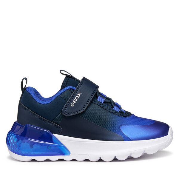 Sneakersy Geox. Niebieskie trampki i tenisówki chłopięce Geox, bez wzorów, bez zapięcia. Za 319.99 zł.