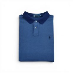 Polo Ralph Lauren koszulka męska z krótkim rękawem. Niebieskie koszulki sportowe męskie Ralph Lauren, l, bez wzorów, z materiału, bez kołnierzyka, bez ramiączek, na golfa. Za 106.46 zł.