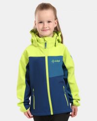 Chłopięca kurtka softshell Kilpi RAVIO-J. Niebieskie kurtki i płaszcze dla chłopców Kilpi, bez wzorów, z materiału, bez kaptura. Za 261.50 zł.