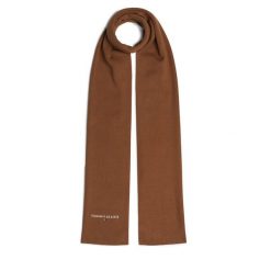Szalik Tommy Hilfiger. Brązowe szaliki męskie Tommy Hilfiger, bez wzorów. Za 219.99 zł.