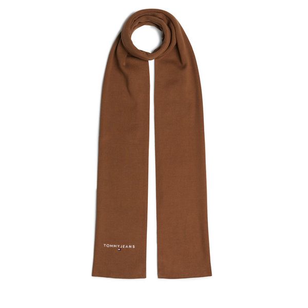 Szalik Tommy Hilfiger. Brązowe szaliki męskie Tommy Hilfiger, bez wzorów. Za 219.99 zł.