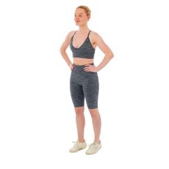 Damski zestaw sportowy Xtreme - krótkie legginsy + biustonosz sportowy -Antracyt. Szare legginsy damskie XTREME SOCKSWEAR, l, bez wzorów, z materiału, z podwyższonym stanem, krótkie, na fitness i siłownię. Za 177.72 zł.