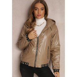 Ciemnobeżowa Kurtka Sofras. Brązowe kurtki damskie Renee, s, bez wzorów, z tkaniny. Za 34.99 zł.