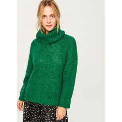 Sweter z domieszką wełny - Zielony. Swetry damskie marki Reserved. Za 139.99 zł.