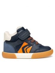Geox Sneakersy B Gisli B561NA 0MEFU C4218 M Granatowy. Niebieskie buty sportowe chłopięce Geox, bez wzorów, ze skóry, bez zapięcia. Za 139.99 zł.