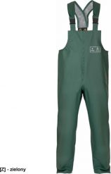 AJ-SPD001 - Spodnie męskie ochronne ogrodniczki PLAVITEX podkład PCV regulacja długości szelekami pas tył gumka tył podwyższony przód chroni brzuch uż. Brązowe spodnie materiałowe męskie Pros, m, bez wzorów. Za 204.32 zł.