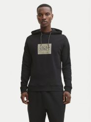 Jack & Jones Bluza Rain 12288098 Czarny Regular Fit. Czarne bluzy męskie Jack & Jones, l, bez wzorów, z bawełny, bez kaptura. Za 159.99 zł.