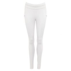 Damskie silikonowe legginsy jeździeckie z pełną przyczepnością ANKY Tournament. Białe legginsy damskie ANKY TECHNICAL CASUALS, s, bez wzorów, z elastanu. Za 550.00 zł.