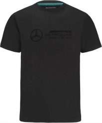 T-shirt męski Mercedes-AMG Petronas F1 czarny duże logo. Czarne t-shirty męskie 55PROTEC, m, bez wzorów, z bawełny, klasyczne, bez kołnierzyka. Za 161.99 zł.