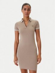 Guess Sukienka codzienna V6RK02 Z4692 Beżowy Slim Fit. Brązowe sukienki damskie Guess, na co dzień, l, z aplikacjami, z syntetyku, bez kołnierzyka, bez ramiączek, proste. Za 329.99 zł.