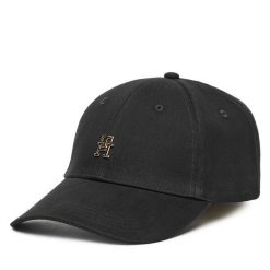 Czapka z daszkiem Tommy Hilfiger. Czarne czapki i kapelusze damskie Tommy Hilfiger, bez wzorów. Za 149.99 zł.