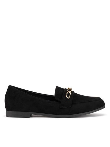 DeeZee Lordsy WSS270205-06 Czarny. Czarne mokasyny damskie DeeZee, z materiału. Za 79.99 zł.