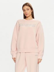 Guess Bluza V4BQ15 K7UW2 Różowy Regular Fit. Czerwone bluzy damskie Guess, xl, z aplikacjami, z wiskozy, bez kaptura. Za 219.99 zł.