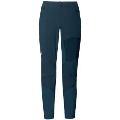 Spodnie VAUDE Scopi III. Niebieskie spodnie sportowe męskie Vaude, na lato, s, bez wzorów, z elastanu, trekkingowe. Za 552.95 zł.