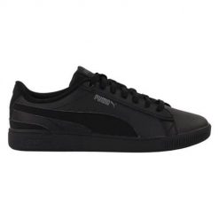 Buty do chodzenia damskie Puma Vikky V3 Lth. Czarne obuwie sportowe damskie Puma, bez wzorów, z materiału, trekkingowe, Puma Vikky. Za 289.00 zł.