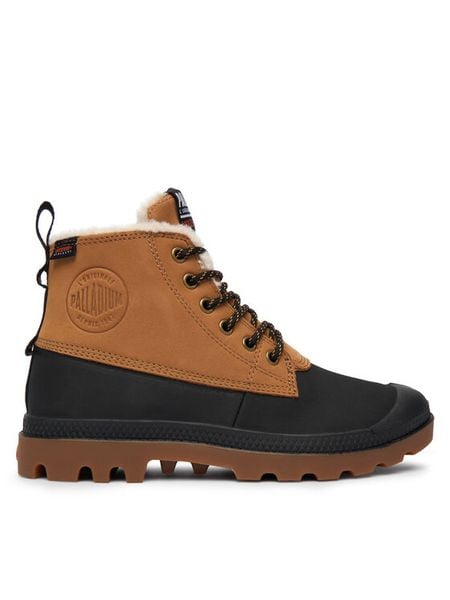 Palladium Trapery Pampa Duck Wl Wp+ 79547-254-M Brązowy. Brązowe śniegowce i trapery męskie Palladium, z materiału, bez zapięcia. Za 699.99 zł.