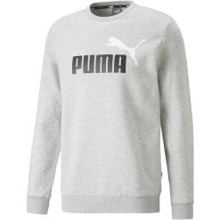 Bluza sportowa męska Puma ESS+ 2 Col Big Logo Crew FL. Szare bluzy męskie Puma, l, bez wzorów, bez kaptura. W wyprzedaży za 169.55 zł.