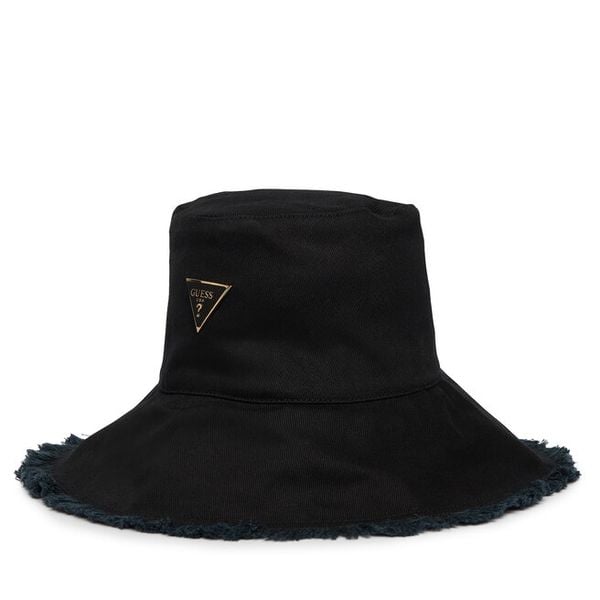 Kapelusz Guess. Czarne czapki i kapelusze damskie Guess, z aplikacjami. Za 172.99 zł.