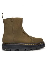 Dr. Martens Botki ZEBZAG Rigger Olive Wyoming DM42022300 Zielony. Zielone botki damskie Dr. Martens, z nubiku, bez obcasa, na płaskiej podeszwie, bez zapięcia. Za 849.99 zł.