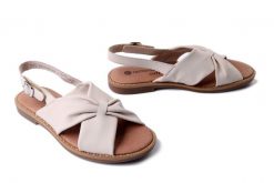 RIEKER REMONTE D3674-60 beige, sandały damskie. Brązowe sandały damskie Rieker Remonte, bez wzorów, ze skóry, bez obcasa, na obcasie, bez zapięcia. Za 339.90 zł.