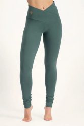 Damskie legginsy z wysokim stanem Urban Goddess Sati. Zielone legginsy damskie URBAN GODDESS, s, bez wzorów, z bawełny, z podwyższonym stanem, długie, na fitness i siłownię. Za 366.50 zł.