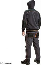 CERVA KNOXFIELD HOODIE - męska bluza z kapturem bawełna/poliester, wewnątrz nieszczotkowana tkanina frotte - antracyt/żółty XXL. Żółte bluzy męskie CERVA, m, bez wzorów, z bawełny, z kapturem. Za 96.43 zł.