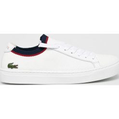 Lacoste - Buty. Białe obuwie sportowe damskie Lacoste, bez wzorów, z gumy, Adidas Advantage. W wyprzedaży za 339.90 zł.