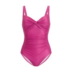 Damski Jednoczęściowy Kostium Kąpielowy Sakari Retro Wave Tummy Control. Czerwone kostiumy jednoczęściowe damskie Regatta, m, bez wzorów, z elastanu, retro, do pływania. Za 141.99 zł.