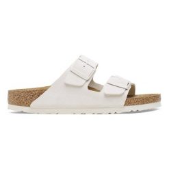 Klapki męskie BIRKENSTOCK ARIZONA LEVE ANTIQUE WHITE. Białe klapki męskie Birkenstock, biznesowe. Za 349.99 zł.