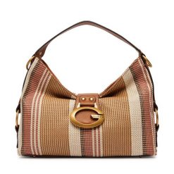 Torebka Guess. Brązowe torebki do ręki damskie Guess, z aplikacjami, klasyczne, bez dodatków. Za 679.99 zł.