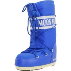 Buty MOON BOOT 14004400 075 Niebieski. Niebieskie śniegowce i trapery damskie Moon Boot, z tkaniny. Za 805.99 zł.