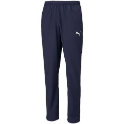 Spodnie męskie Puma teamRISE Sideline Pants. Niebieskie spodnie sportowe męskie Puma, l, bez wzorów, z dresówki, do piłki nożnej. W wyprzedaży za 139.00 zł.