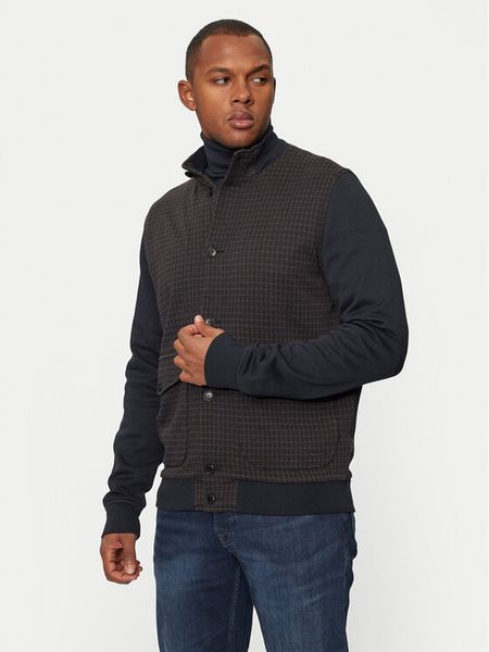 Bugatti Bluza 8750 65063B Granatowy Regular Fit. Niebieskie bluzy męskie Bugatti, m, bez wzorów, z syntetyku, bez kaptura. Za 599.99 zł.