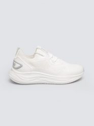 Sneakersy damskie białe TT274040 101. Białe obuwie sportowe damskie Big Star, bez wzorów, z dresówki, trekkingowe. Za 189.99 zł.