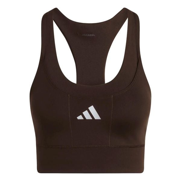 Biustonosz dla kobiet adidas Adi365 Running Pocket Medium Support Bra. Brązowe biustonosze Adidas, bez wzorów, z bawełny. Za 226.60 zł.
