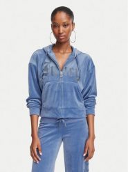 Juicy Couture Bluza Old Gothic JCWAS226333 Niebieski Slim Fit. Niebieskie bluzy damskie Juicy Couture, xxs, bez wzorów, z syntetyku, bez kaptura. Za 346.99 zł.
